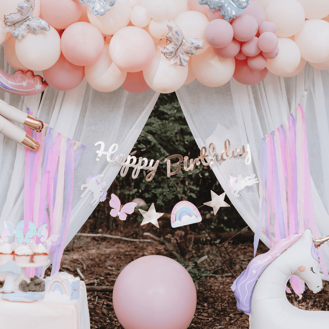 Unicorn Party Garland - Unicorn Party Decorations Bunting Unicorn Party Happy Birthday Garland