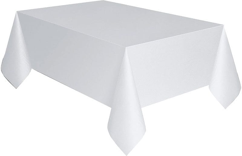 White Plastic Table Cover table cover White Plastic Table Cover
