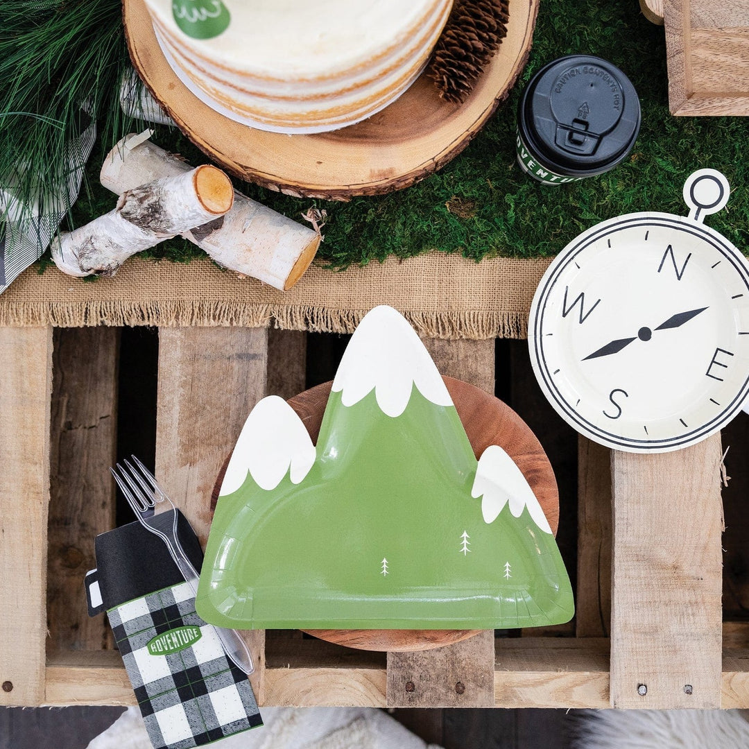 Party Supplies Adventure Mountain Shaped Party Plates x 8
