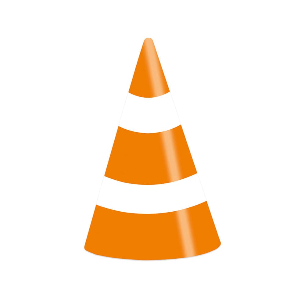 Construction theme Traffic Cone Party Hats x 8 Little Big Party Co.