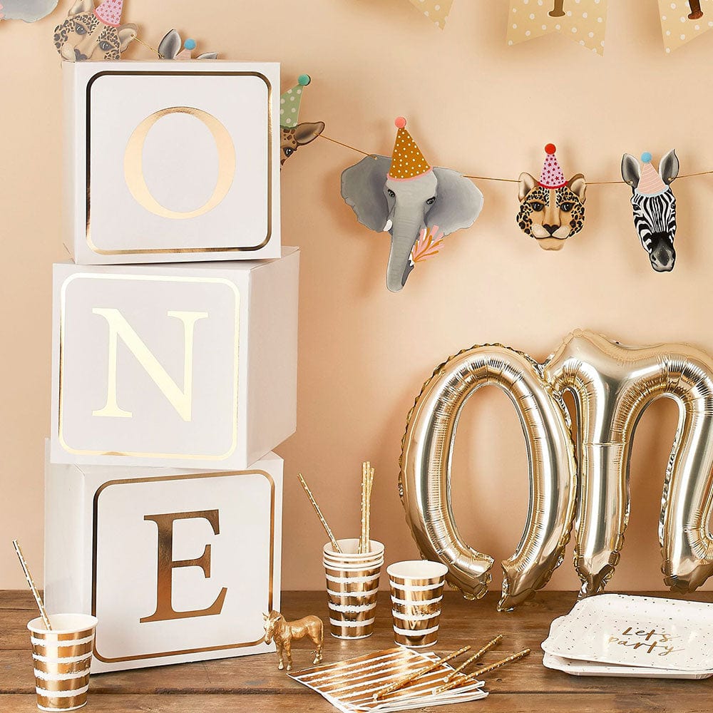 Party Supplies Giant ONE First Birthday Blocks