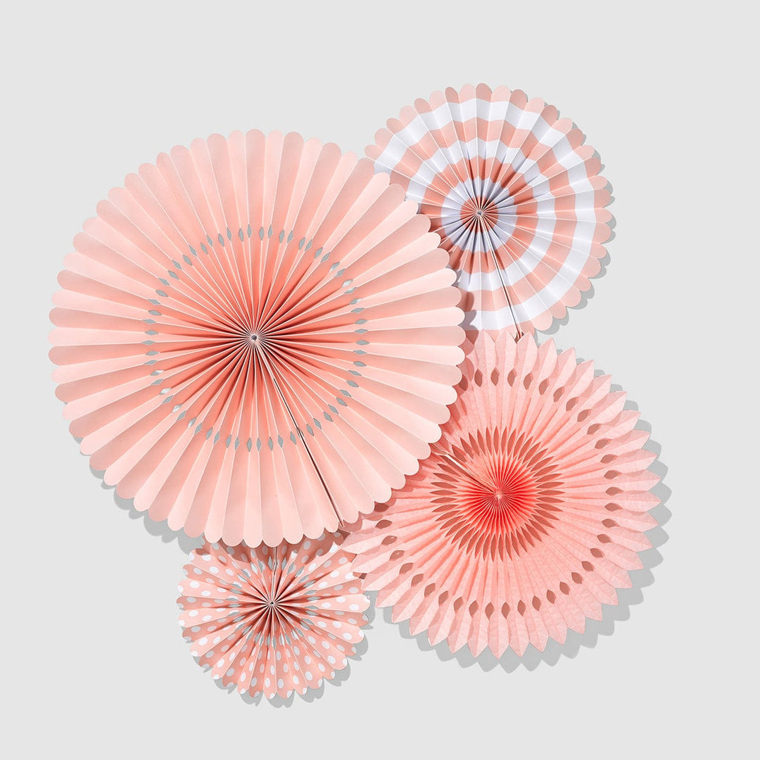 Party Supplies Pale Pink Party Fans