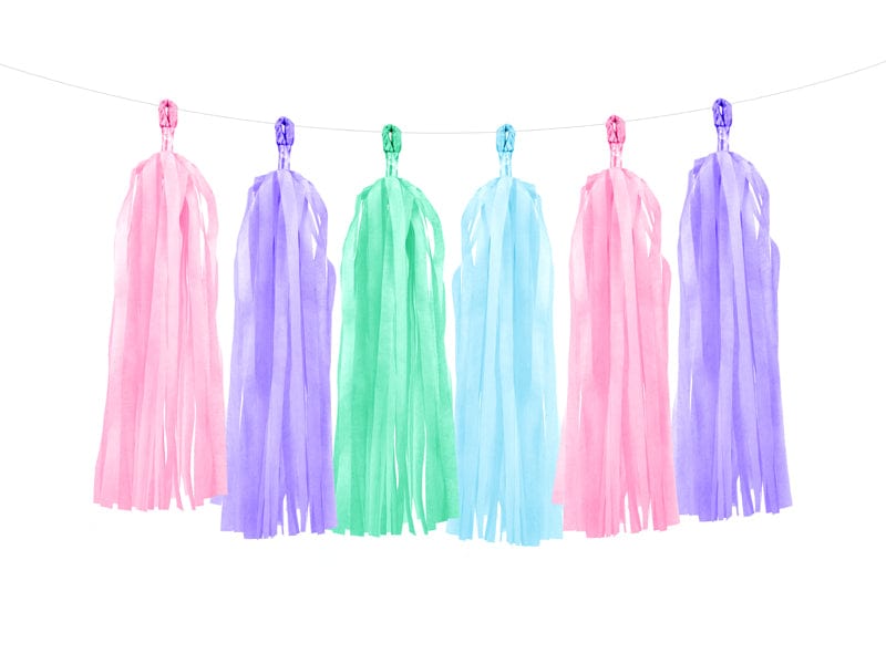 Party Supply Kits Pastel Mermaid Tassel Garland