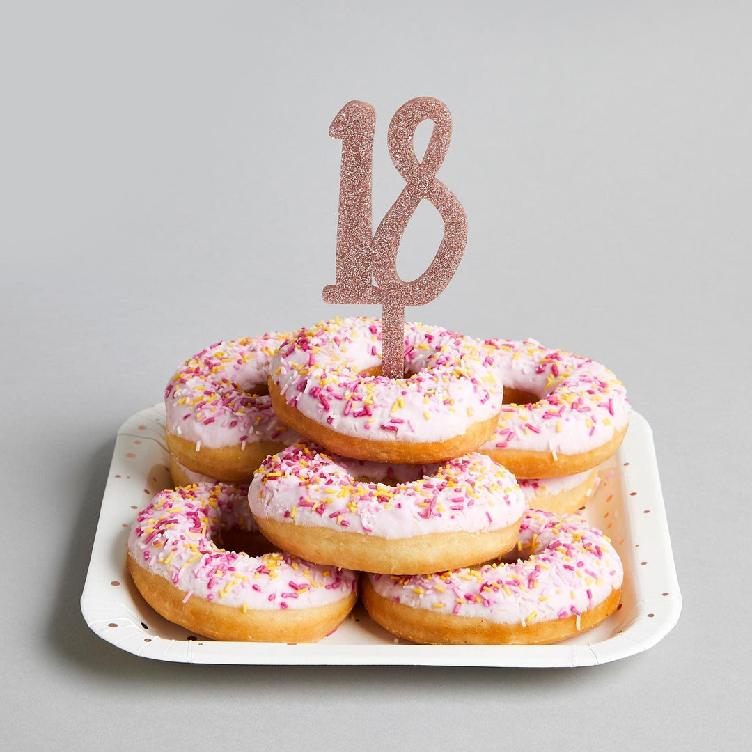 Cake Decorating Supplies Rose Gold Glitter Acrylic 18 Cake Topper