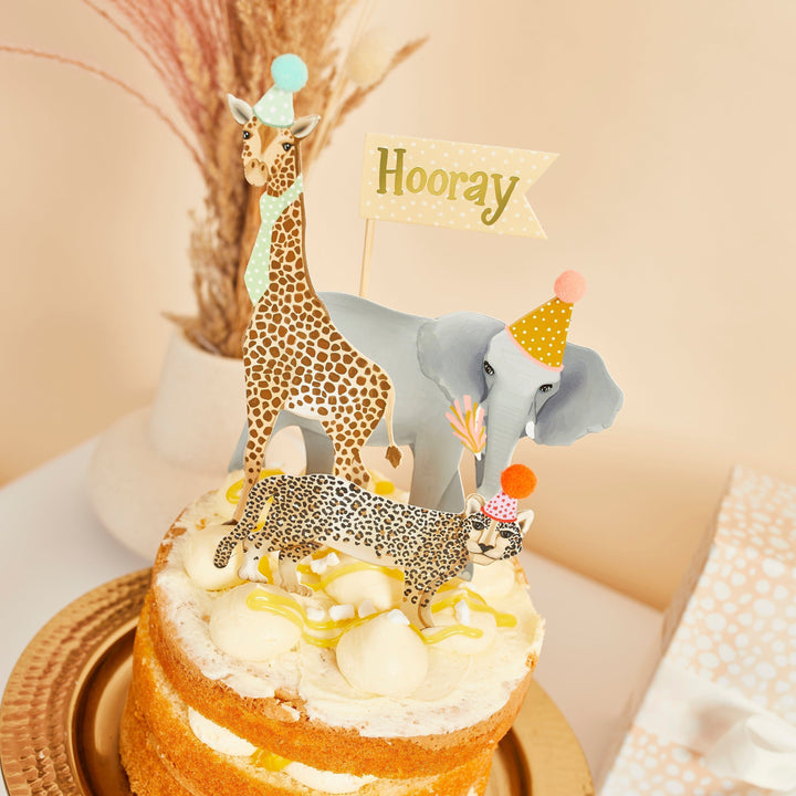 Cake Decorating Supplies Safari Animal Party Cake Toppers