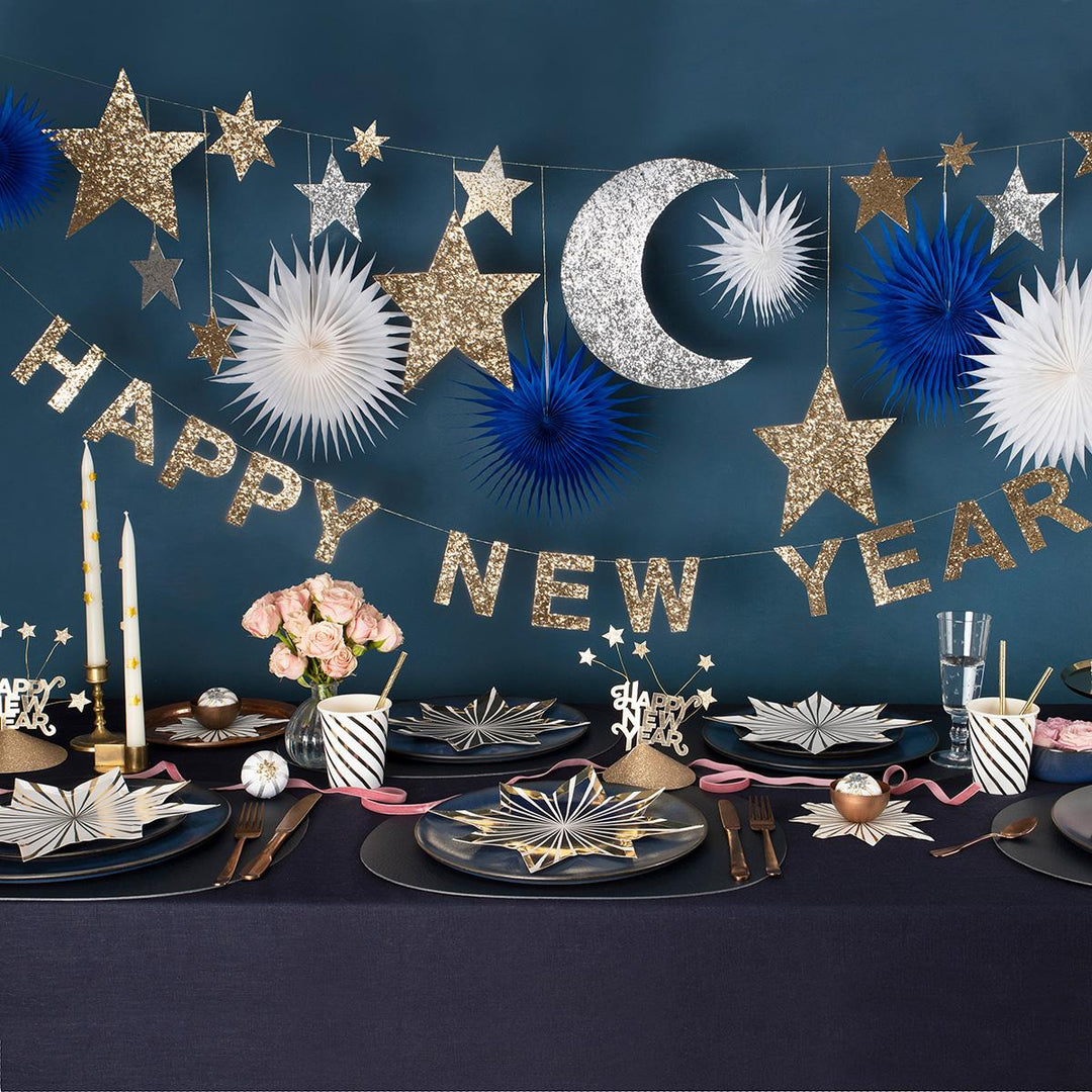 New Year's Eve Party Ideas 2026: Celestial Gold, a Disco and Champagne at Home - Little Big Party Co