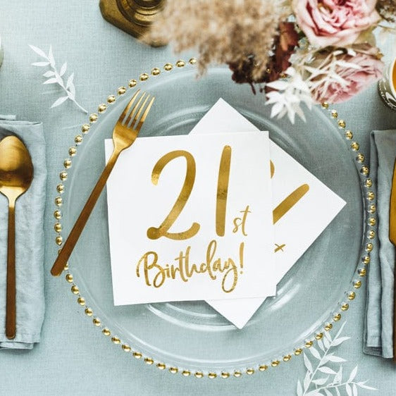 21st Birthday Napkins