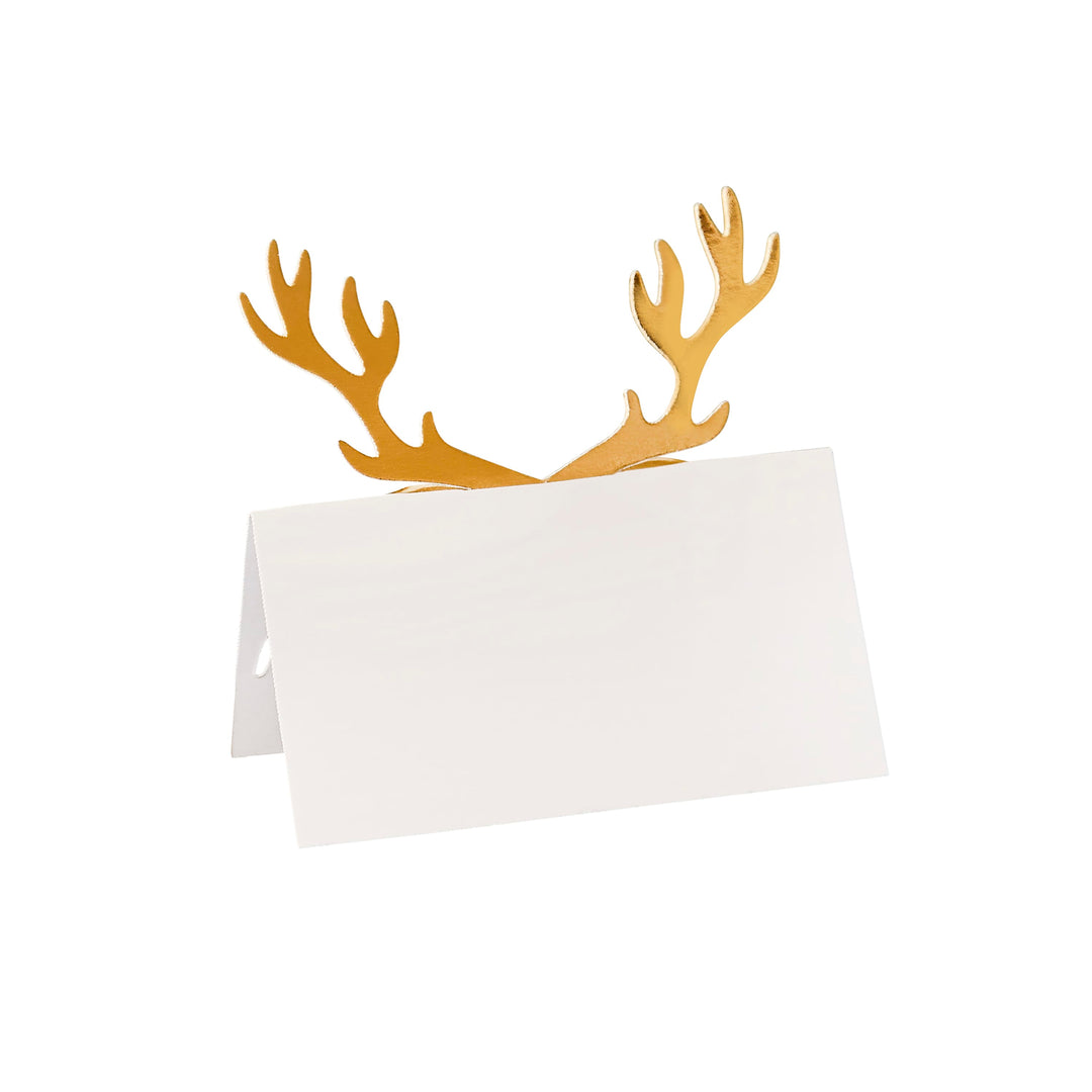 10 Pack Antler Place Cards | Christmas Party Supplies UK Party Decorations 10 Pack Antler Place Cards
