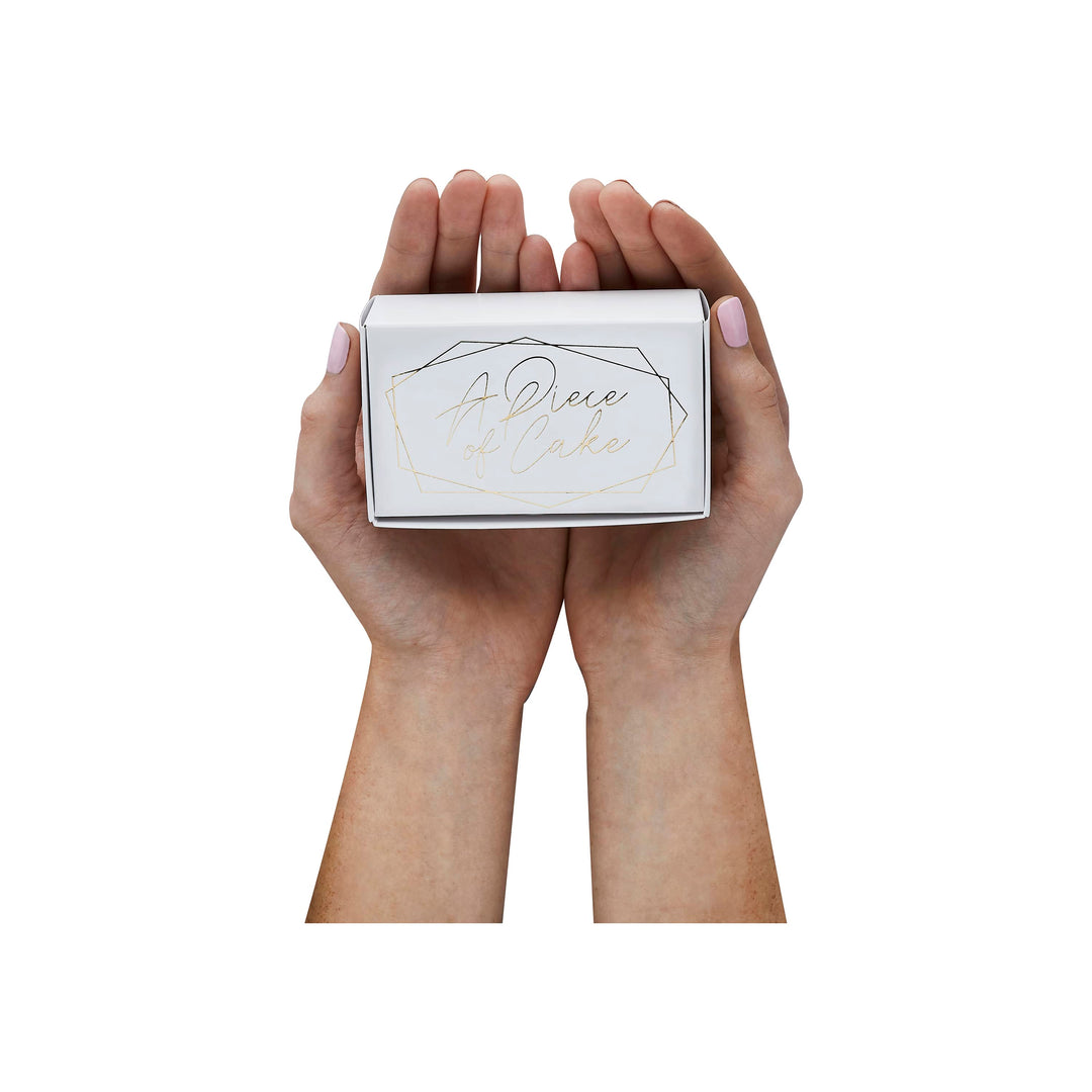 10 Piece a Piece of Cake Box | Wedding Party Supplies UK Party Favours 10 Piece a Piece of Cake Box