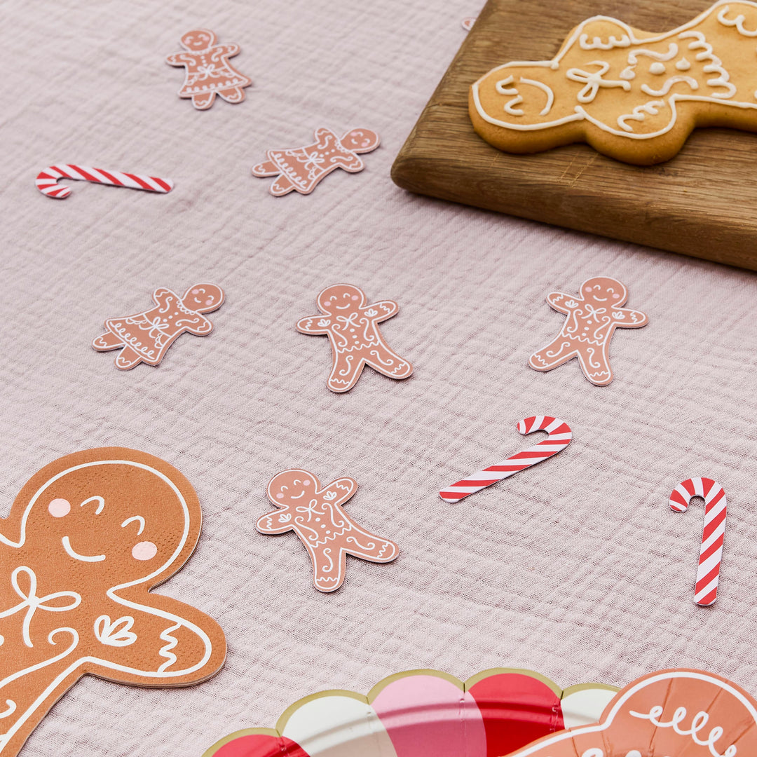 10g Gingerbread &amp; Candy Cane Table Scatter | Christmas Party Supplies UK Party Decorations 10g Gingerbread &amp; Candy Cane Table Scatter