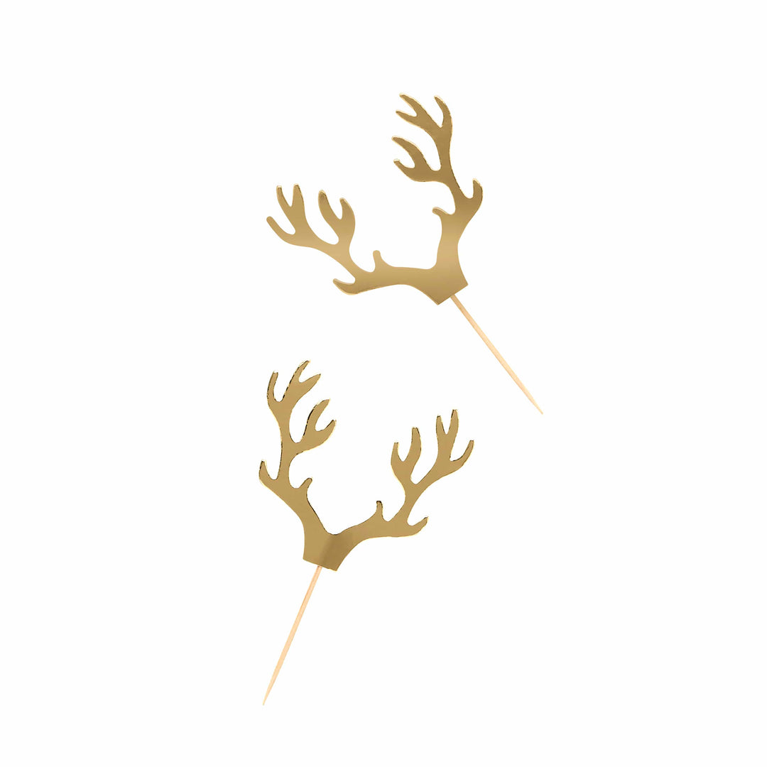12 Pack Antler Food Picks | Christmas Party Supplies UK Party Tableware 12 Pack Antler Food Picks