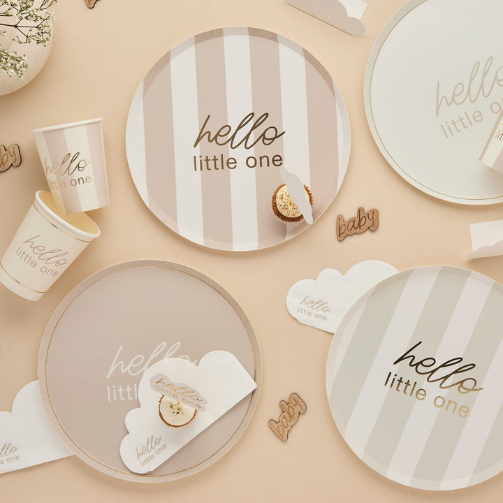 12 Pack Cloud &amp; Hello Little One Food Picks | Baby Shower Supplies UK Tableware Cloud &amp; Hello Little One Food Picks x 12