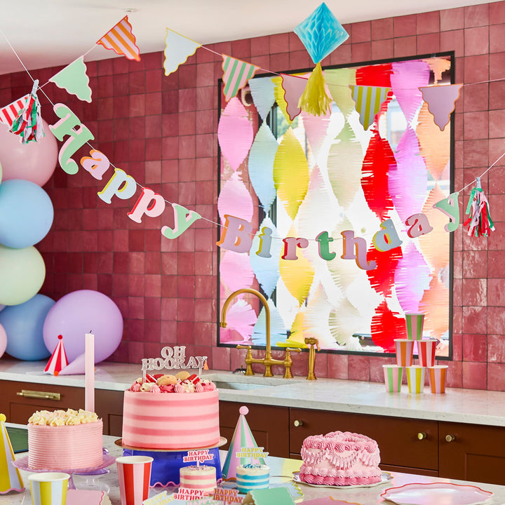 12 Pack Happy Birthday Food Picks | Birthday Party Supplies UK Party Tableware Happy Birthday Food Picks x 12