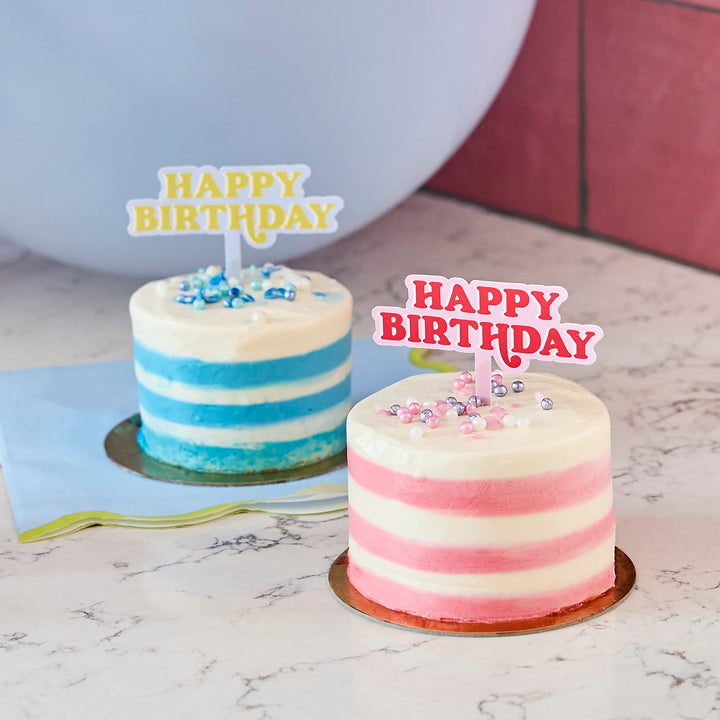12 Pack Happy Birthday Food Picks | Birthday Party Supplies UK Party Tableware Happy Birthday Food Picks x 12