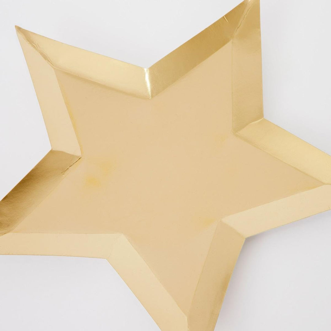 Gold Foil Star Party Plates x 8 | Meri Meri party plates Gold Foil Star Party Plates x 8