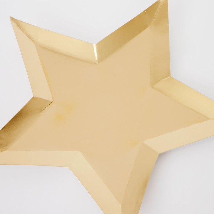 Gold Foil Star Party Plates x 8 | Meri Meri party plates Gold Foil Star Party Plates x 8