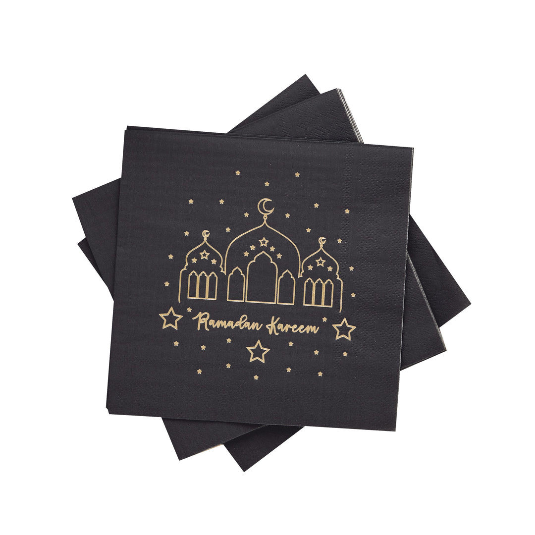 16 Pack 33cm Ramadan Paper Napkins | Ramadan Supplies UK Paper Napkins 16 Pack 33cm Ramadan Paper Napkins