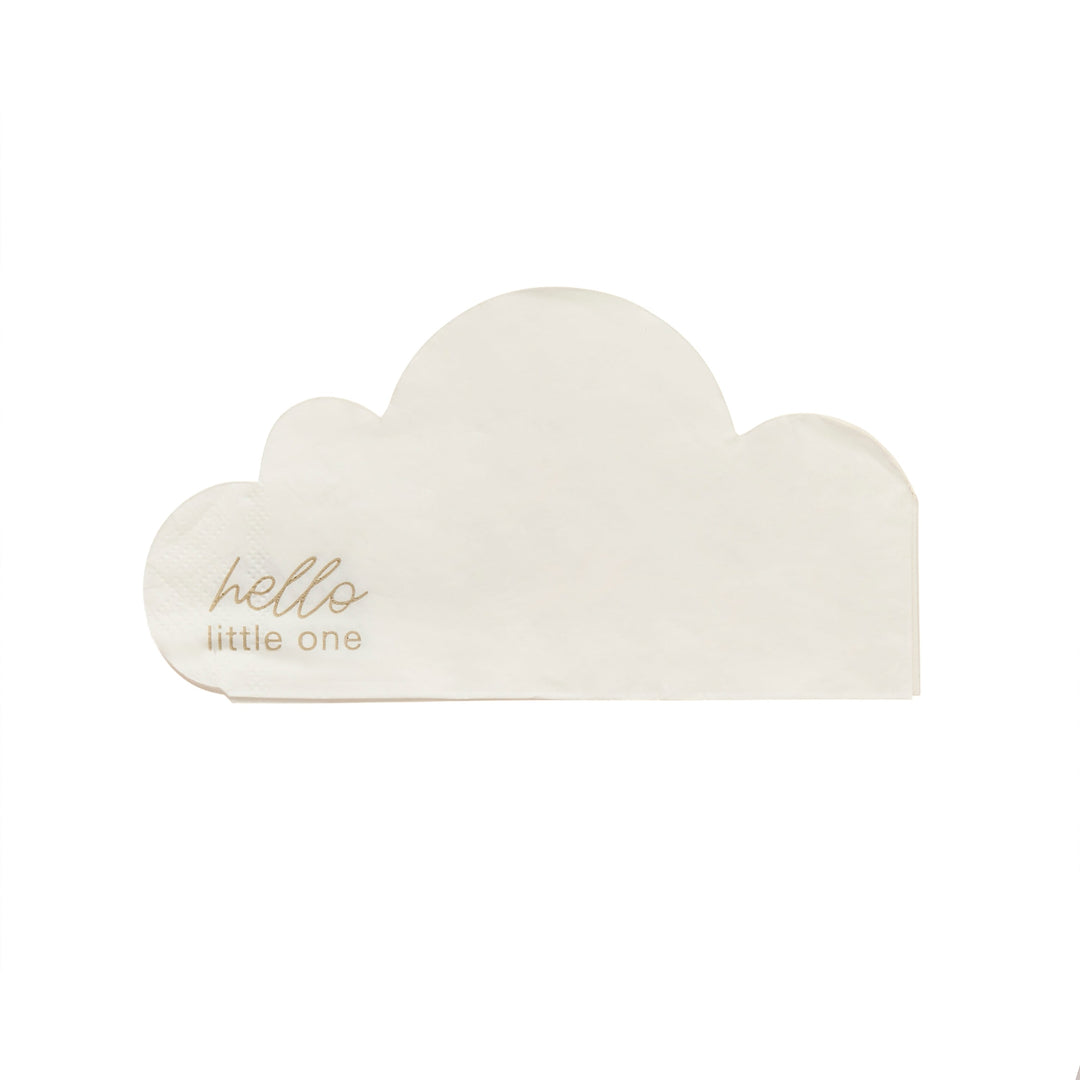 16 Pack Cloud Shaped Paper Napkins | Baby Shower Supplies UK Tableware 16 Pack Cloud Shaped Paper Napkins