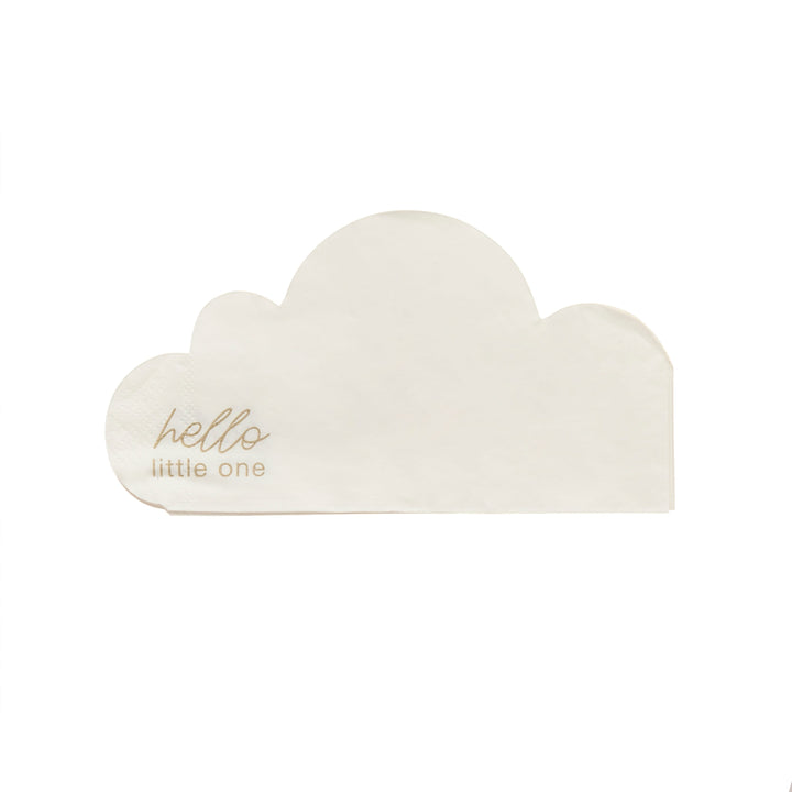 16 Pack Cloud Shaped Paper Napkins | Baby Shower Supplies UK Tableware 16 Pack Cloud Shaped Paper Napkins