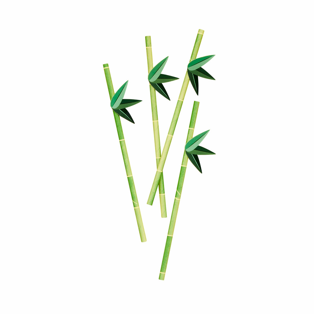 16 Pack Tropical Paper Straws | Tropical Party Supplies UK Disposable Cups 16 Pack Tropical Paper Straws