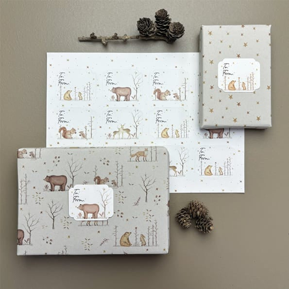 Woodland Animals Sticker Sheet, 12 Stickers | East of India Stationery East of India Sticker Sheet - Woodland Animals, 12 Stickers