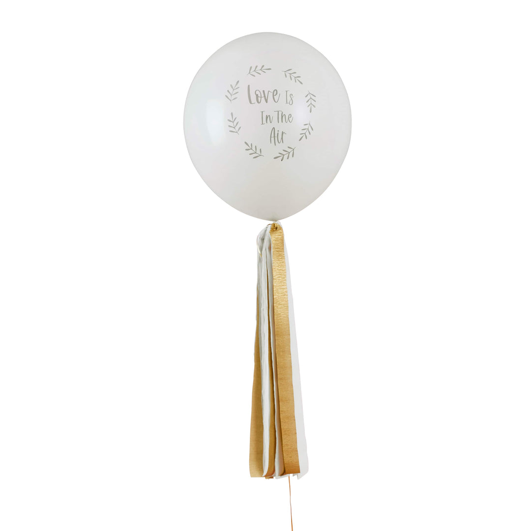 18" Jumbo Love Is in the Air Latex Balloon with Tassels | Valentine&