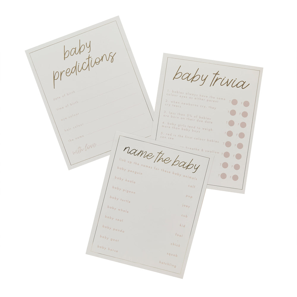 18 Pack Baby Predictions Cards | Baby Shower Supplies UK Party Games 18 Pack Baby Predictions Cards