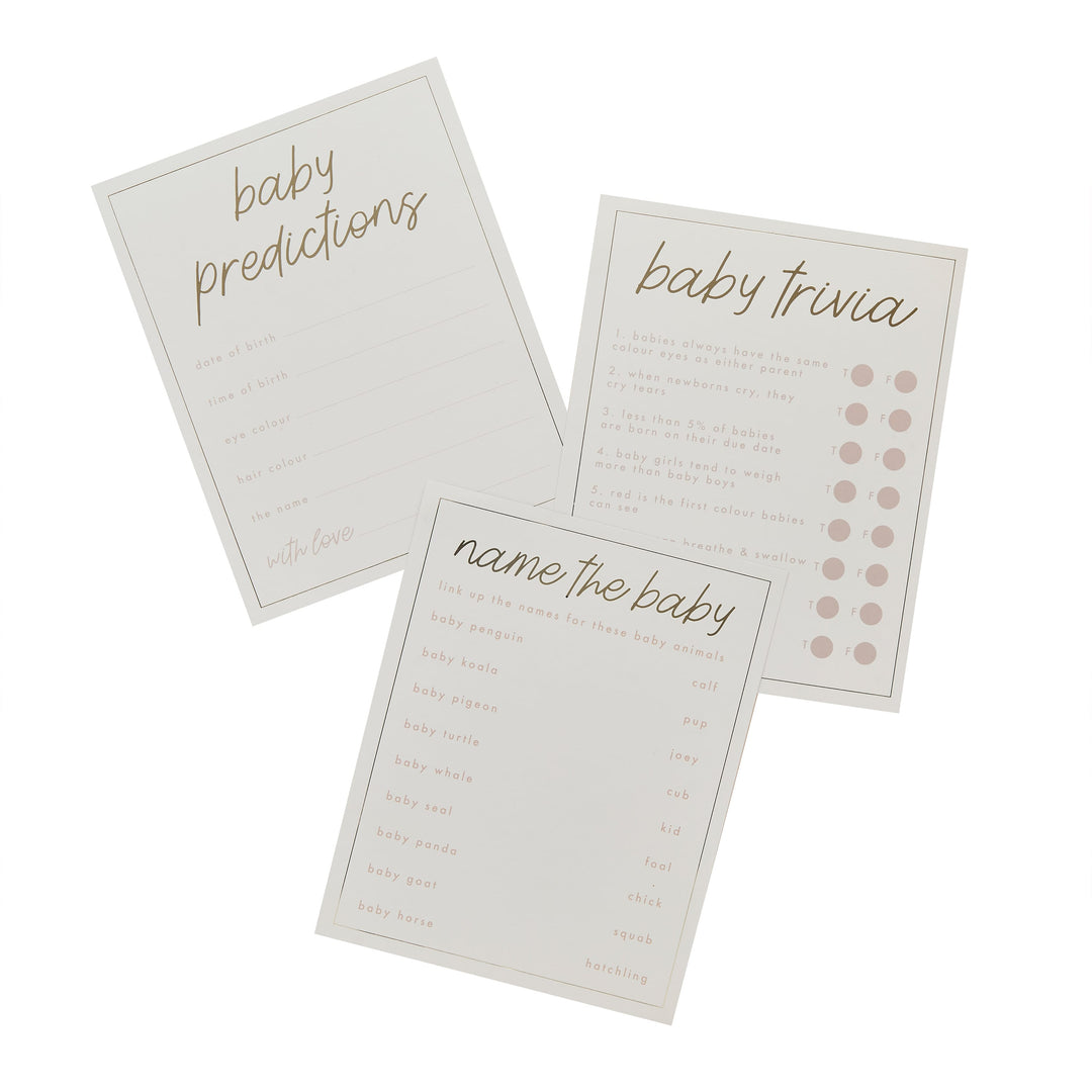 18 Pack Baby Predictions Cards | Baby Shower Supplies UK Party Games 18 Pack Baby Predictions Cards