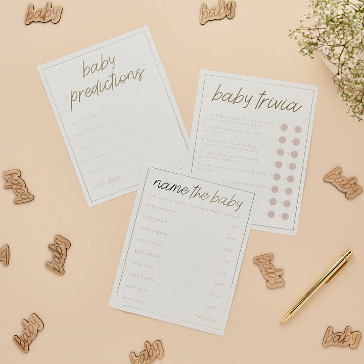 18 Pack Baby Predictions Cards | Baby Shower Supplies UK Party Games Baby Predictions Cards - 18 Pack