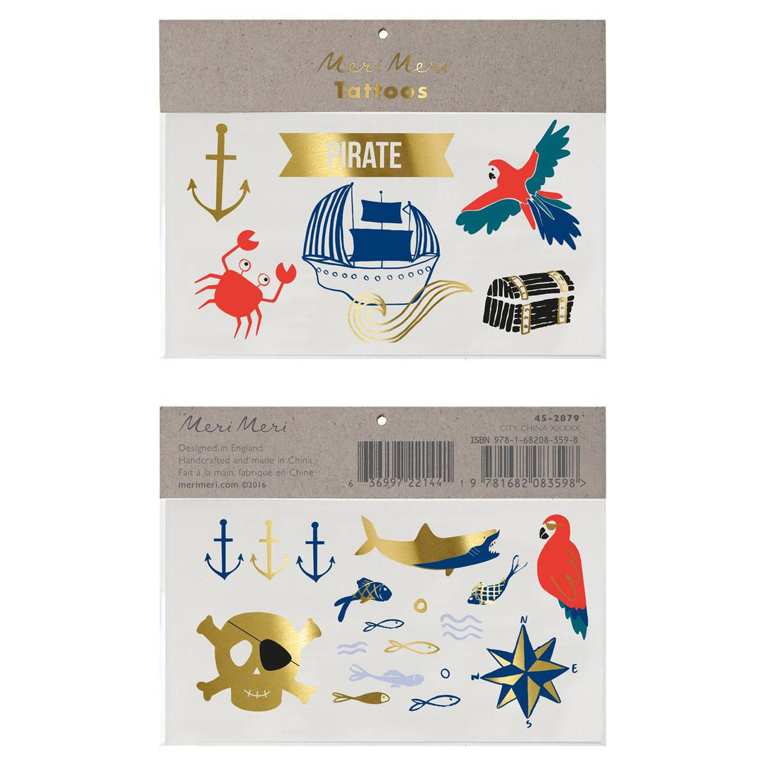Pirate's Bounty Temporary Tattoos x 12