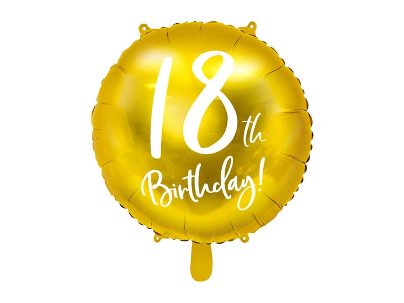 Balloons 18th Birthday Gold Foil Balloon