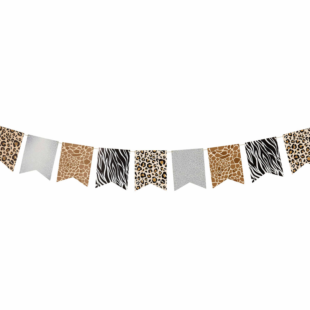 2.5m Animal Print Bunting | Safari Party Supplies UK Banners 2.5m Animal Print Bunting