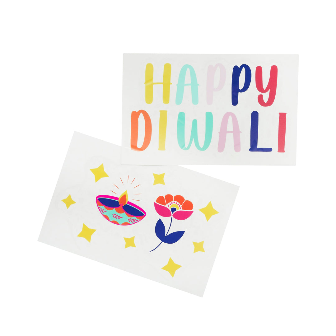 2 Pack Diwali Window Stickers | Diwali Party Supplies UK Party Decorations 2 Pack Diwali Window Stickers