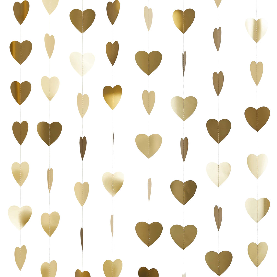 20m Gold Heart Backdrop | Engagement Party Supplies UK Backdrops 20m Gold Heart Backdrop