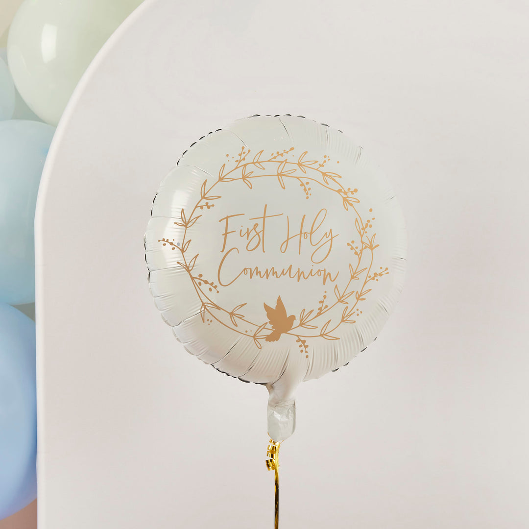 22" First Holy Communion Foil Balloon | Christening Party Supplies UK Balloons 22" First Holy Communion Foil Balloon
