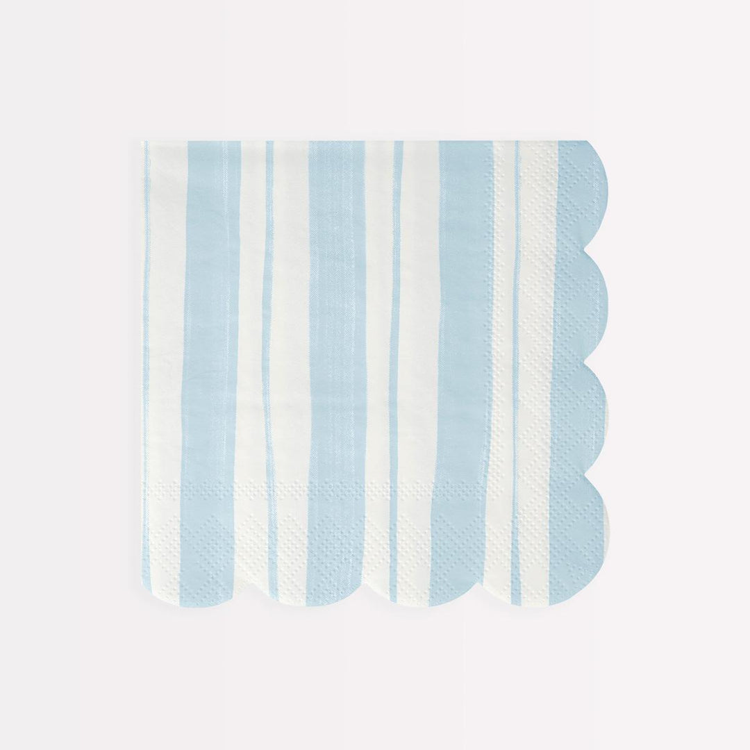 Ticking Stripe Large Party Napkins x 16 party napkins Ticking Stripe Large Party Napkins x 16