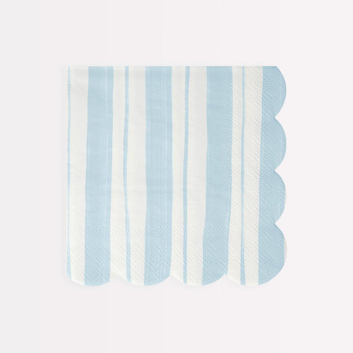 Ticking Stripe Large Party Napkins x 16 party napkins Ticking Stripe Large Party Napkins x 16