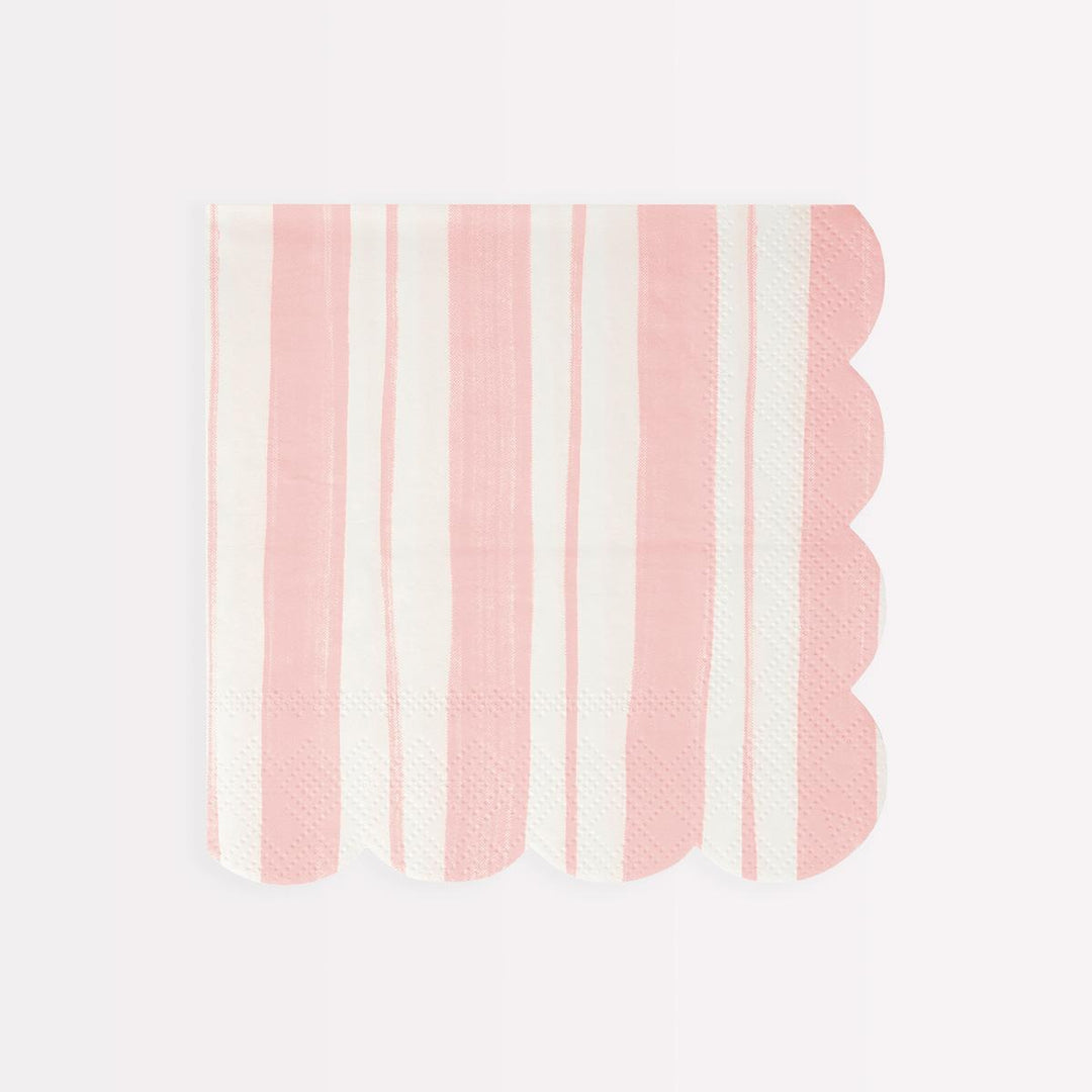 Ticking Stripe Large Party Napkins x 16 party napkins Ticking Stripe Large Party Napkins x 16