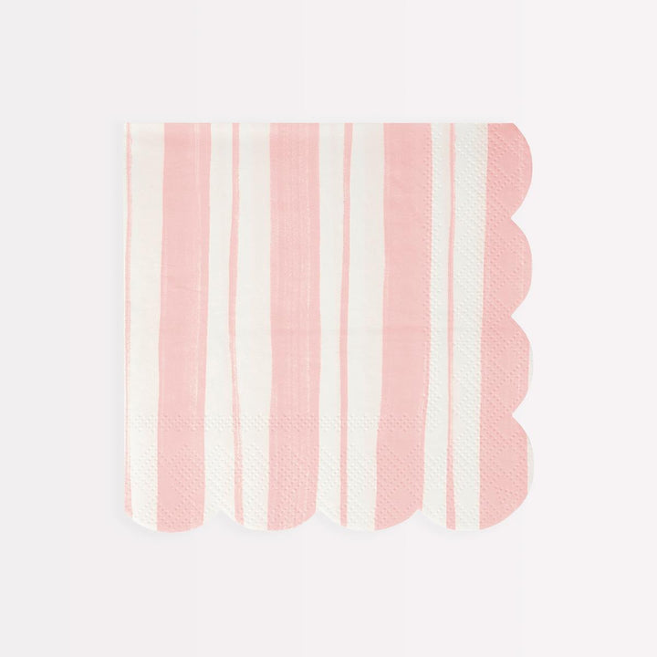 Ticking Stripe Large Party Napkins x 16 party napkins Ticking Stripe Large Party Napkins x 16