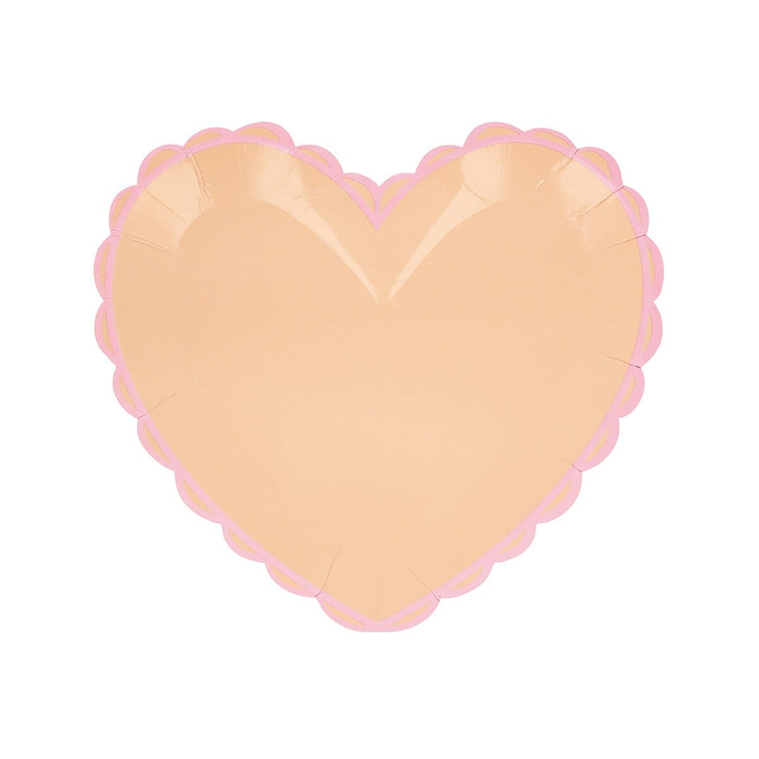 Pastel Heart Small Party Plates x 8 | Meri Meri party plates Pastel Heart Small Party Plates x 8