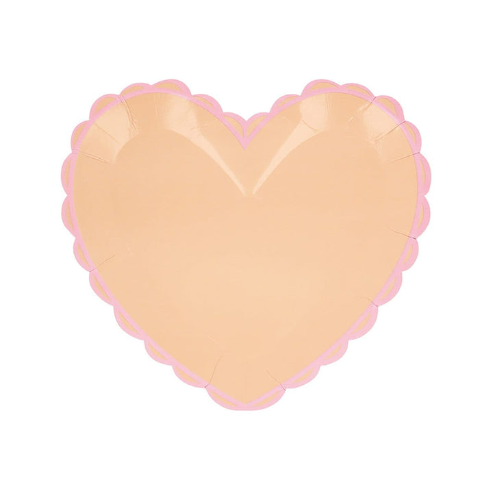 Pastel Heart Small Party Plates x 8 | Meri Meri party plates Pastel Heart Small Party Plates x 8