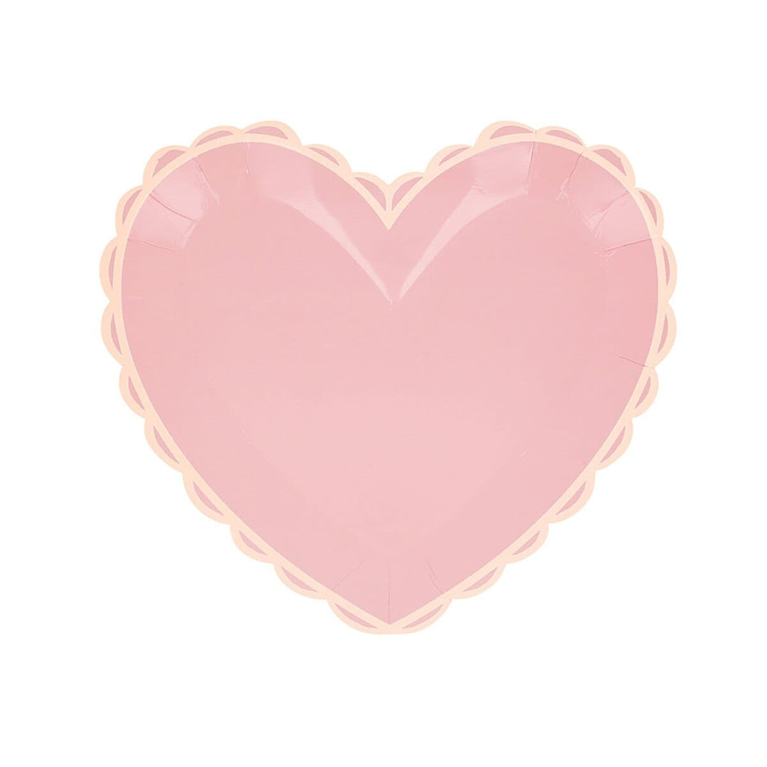 Pastel Heart Small Party Plates x 8 | Meri Meri party plates Pastel Heart Small Party Plates x 8