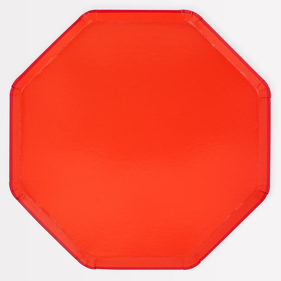 Tomato Red Dinner Party Plates x 8