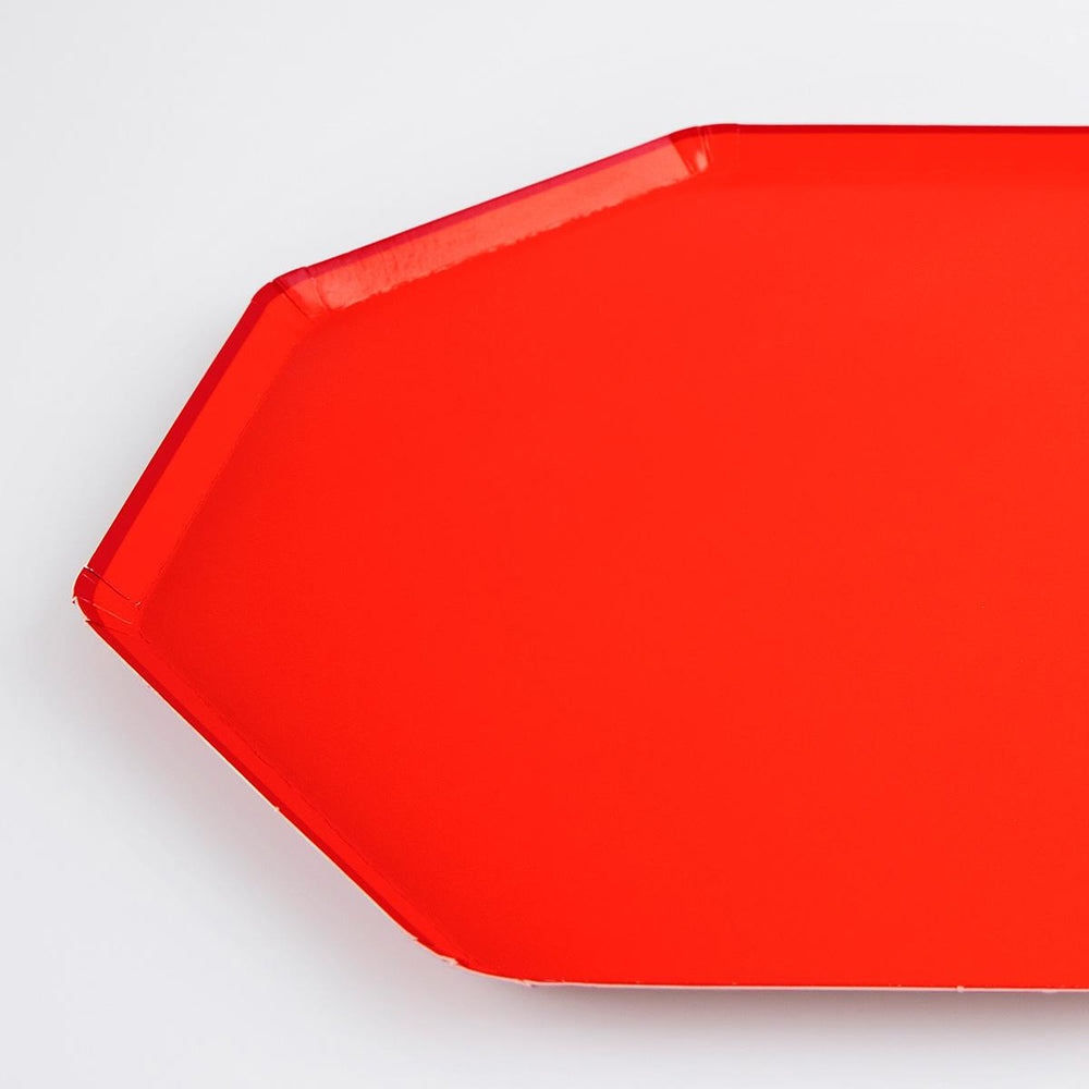 Tomato Red Dinner Party Plates x 8