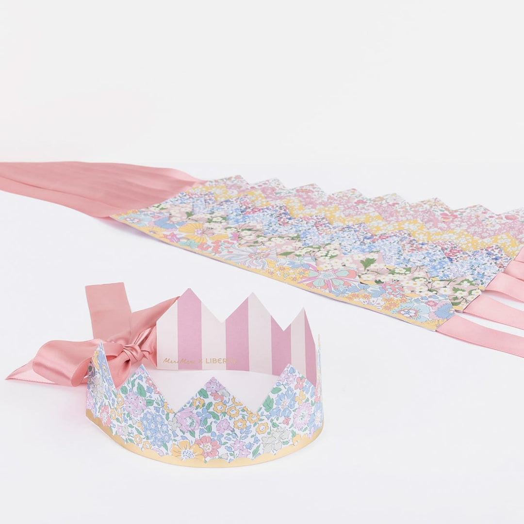 Liberty Print Luxury Party Crowns x 8