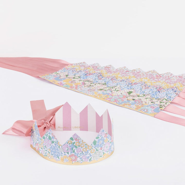 Liberty Print Luxury Party Crowns x 8