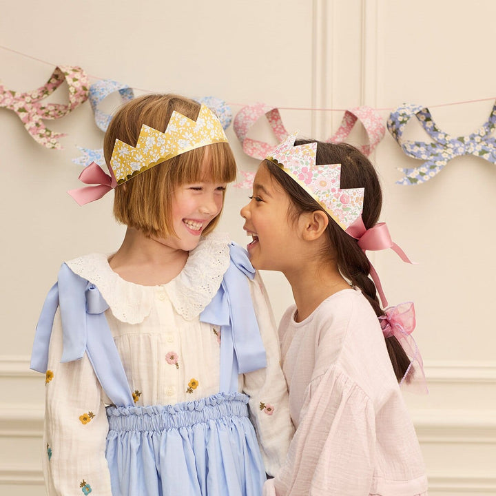 Liberty Print Luxury Party Crowns x 8
