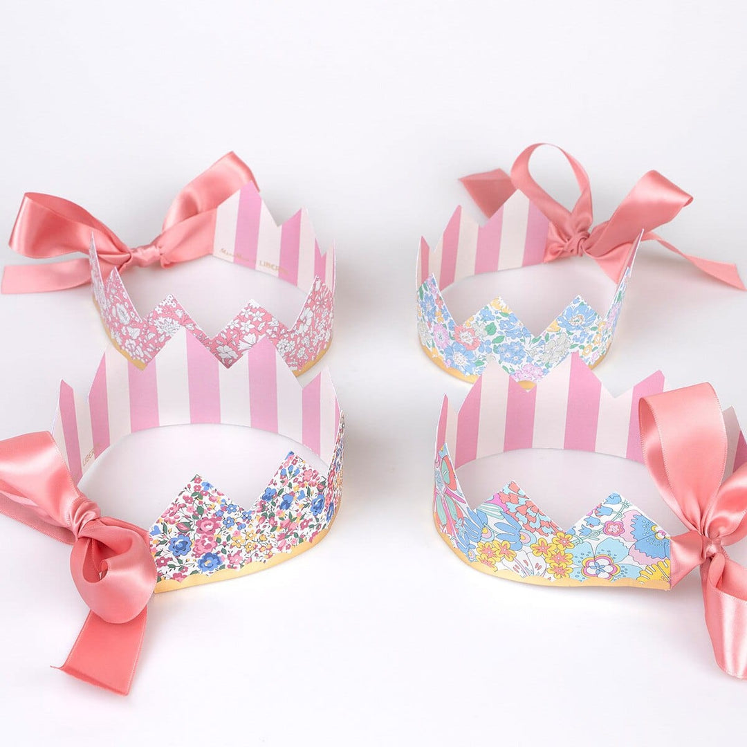 Liberty Print Luxury Party Crowns x 8