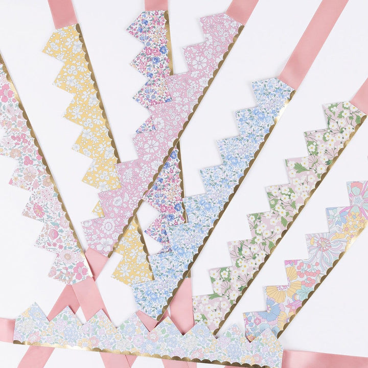 Liberty Print Luxury Party Crowns x 8