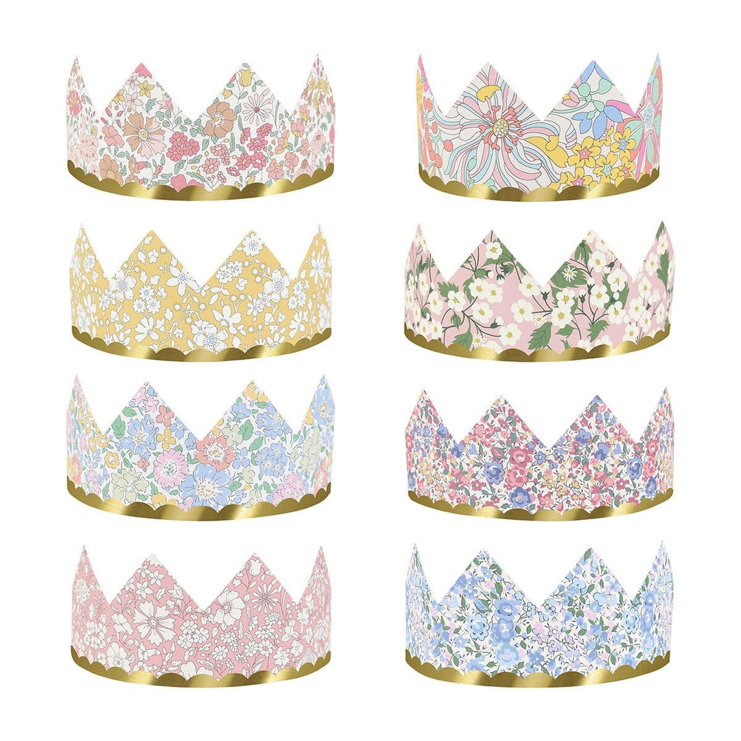 Liberty Print Luxury Party Crowns x 8
